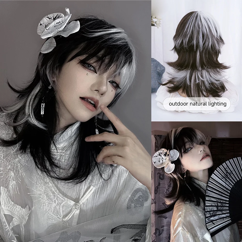 16Inch Black and White Color S - Synthetic Braided Wigs For Black Women review and price