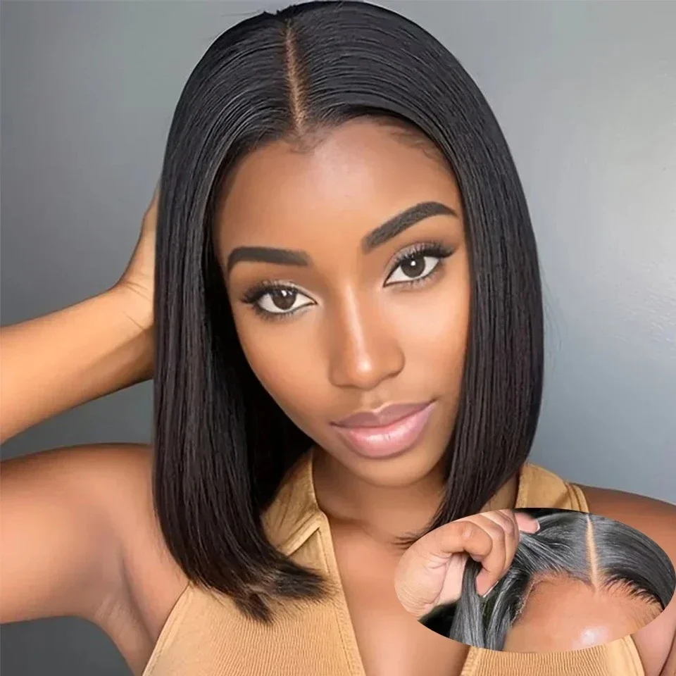 2026 NEW Bob Wig Frontal Lace  - Glueless Wear And Go Human Hair Wig review and price