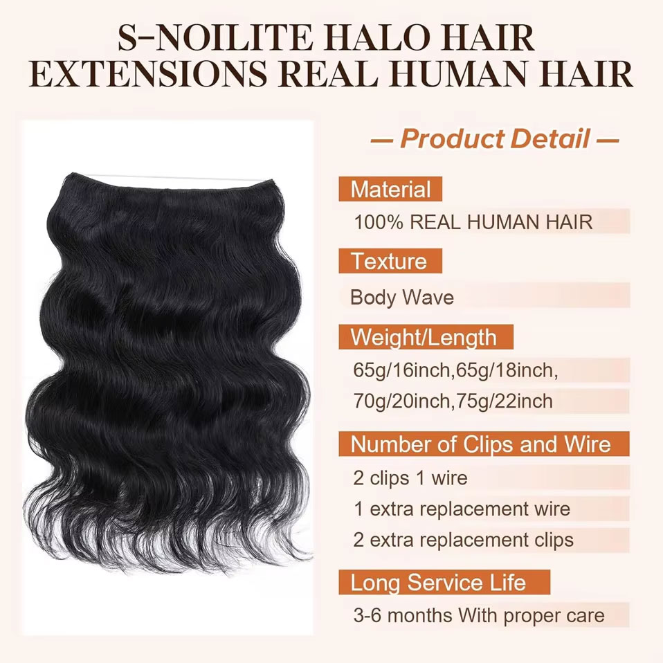 S-noilite Wire In Human Hair E - Invisible Tape In Extensions Real Hair review and price