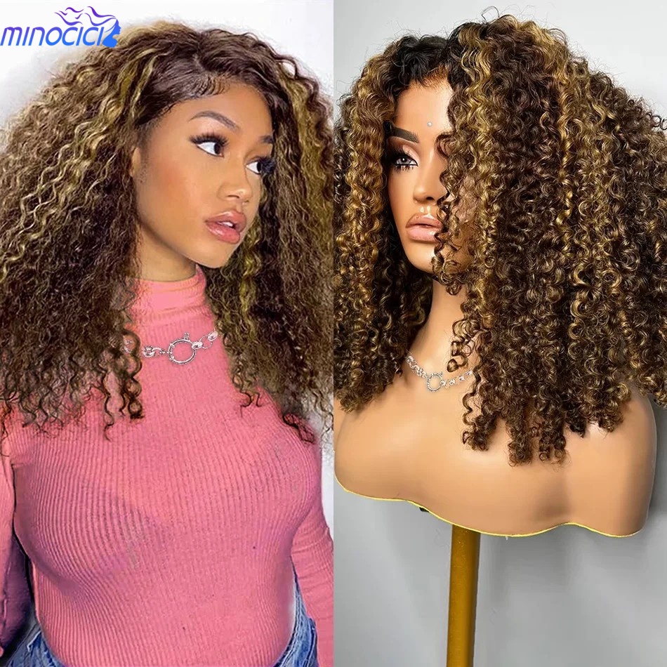 P4/27 Highlight Curly Short Bo - Glueless Wear And Go Human Hair Wig review and price