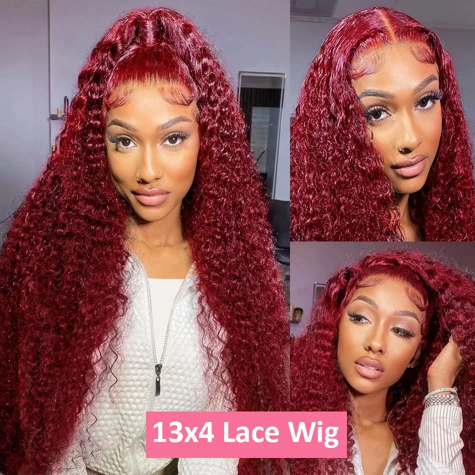 200 Density Burgundy Deep Wave - Human Hair Wigs review and price